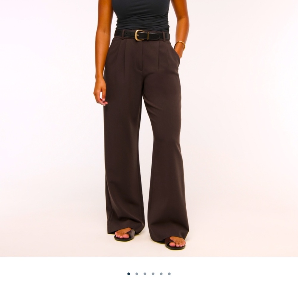 Abercrombie & Fitch Dark Brown Wide Leg Pants